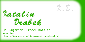 katalin drabek business card